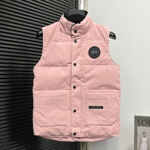 Canada Goose Down Vests Pink Black Logo